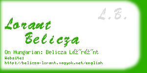 lorant belicza business card